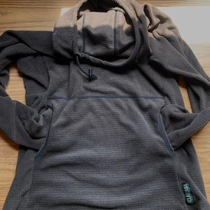 Melanzana women’s medium chocolate brown micro grid hoodie